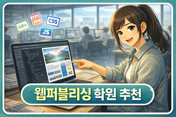  웹퍼블리싱 학원 추천｜선택 기준이 없으면 더 헷갈립니다