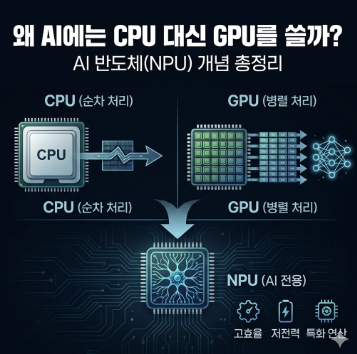  왜 AI에는 CPU 대신 GPU를 쓸까? AI 반도체(NPU) 개념 총정리
