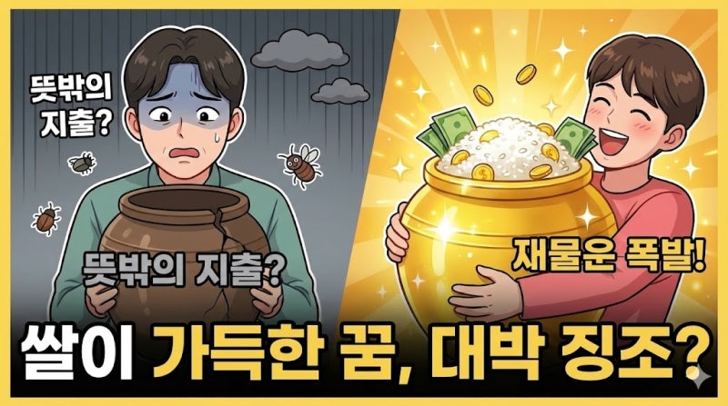 [꿈해몽] 곳간에 쌀이 가득! 벼락부자 될 징조일까? (재물운/합격운)