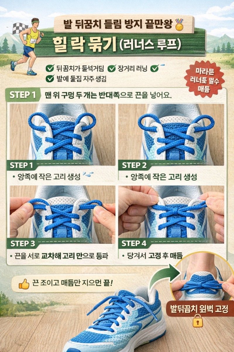 러닝화 신발끈 묶는법 총정리