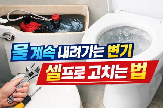 변기 물 계속 내려감 현상, 셀프로 해결하는 3가지 방법