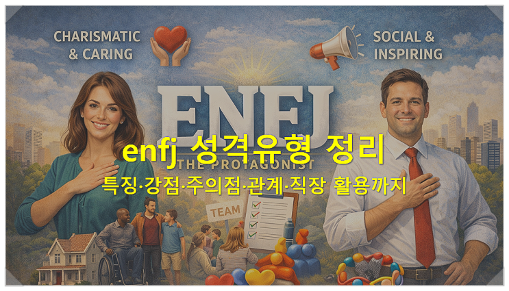  enfj 성격유형 특징 강점 주의점 관계 직장 활용까지