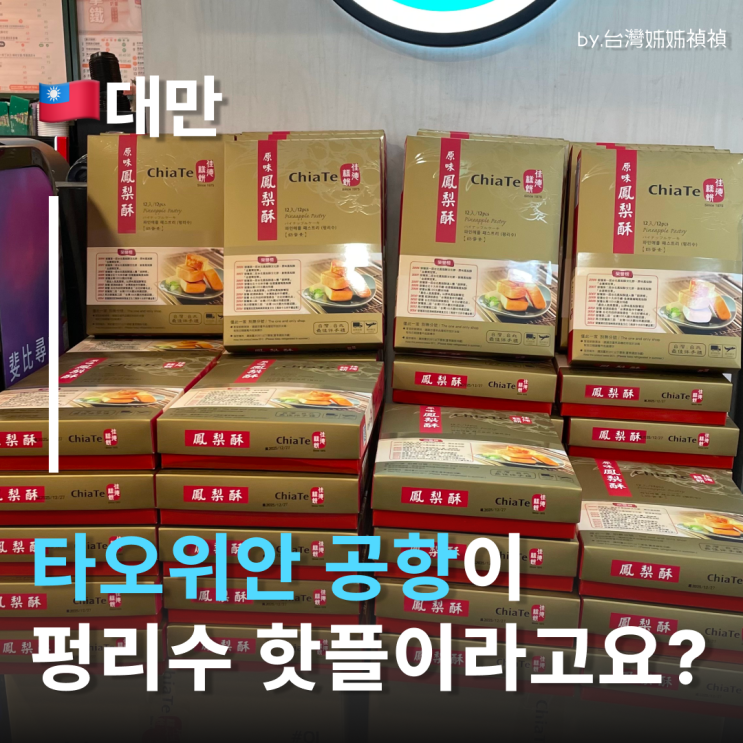  대만여행, 깜빡하고 펑리수 못샀다면? 타오위안 공항에서 구매하세요 치아더 소반 써니힐