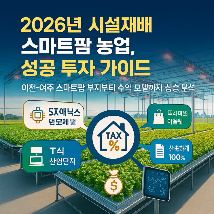  2026년 시설재배 스마트팜 농업, 성공 투자 가이드이천·여주 스마트팜 부지부터 수익 모델까지 심층 분석