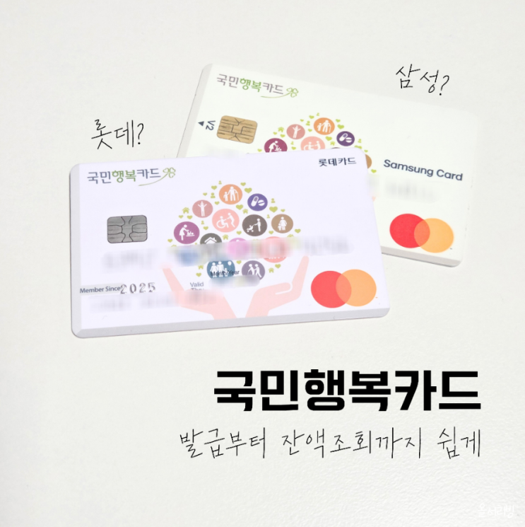  국민행복카드 발급 후 바우처 신청 잔액조회 쉬운 방법