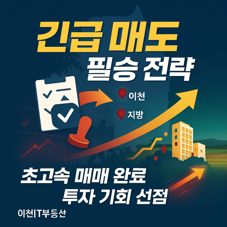   [긴급 매도 필승 전략] 전국 부동산, 이천IT부동산에서 '초고속 매매' 완료하고 투자 기회 선점하세요!