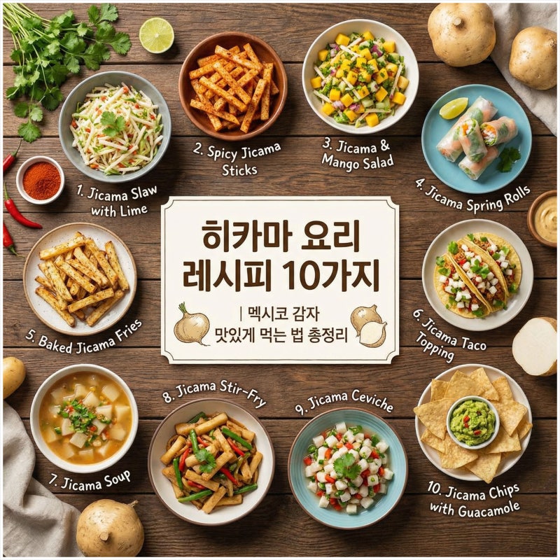 히카마 요리 레시피 10가지 | 멕시코 감자 맛있게 먹는 법 총정리