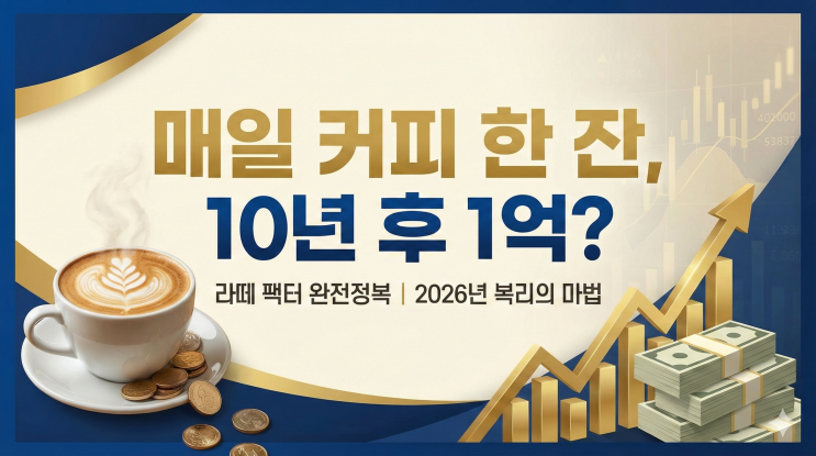  라떼팩터(Latte Factor) 완전정복, 매일 커피 한 잔이 10년 후 2,000만원이 되는 복리의 마법