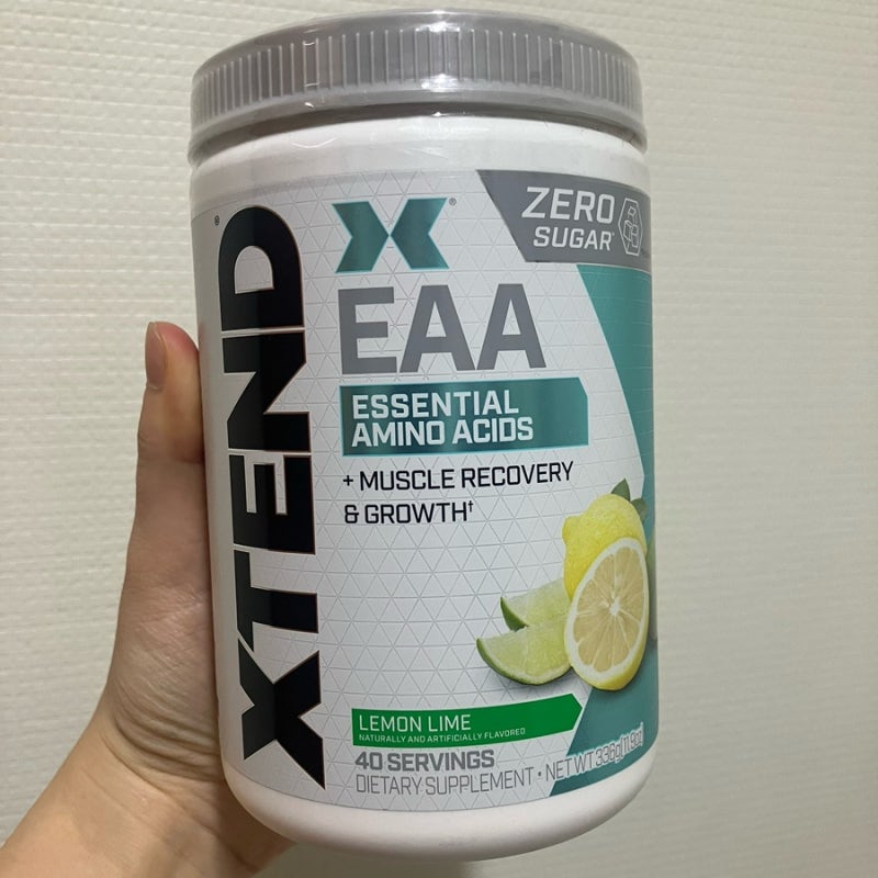 XTEND EAA 레몬라임 내돈내산 후기 + BCAA 오렌지, 포도, 망고 먹어봄!