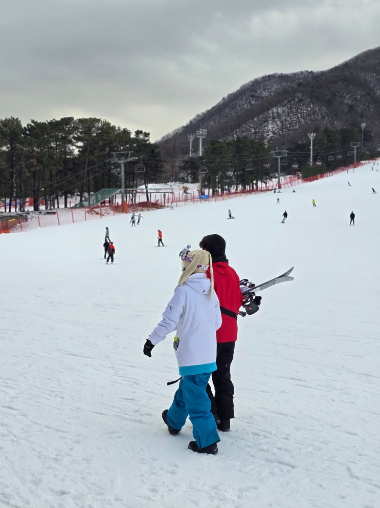  지산스키장 야간 리프트 지산리조트 렌탈샵 샵알