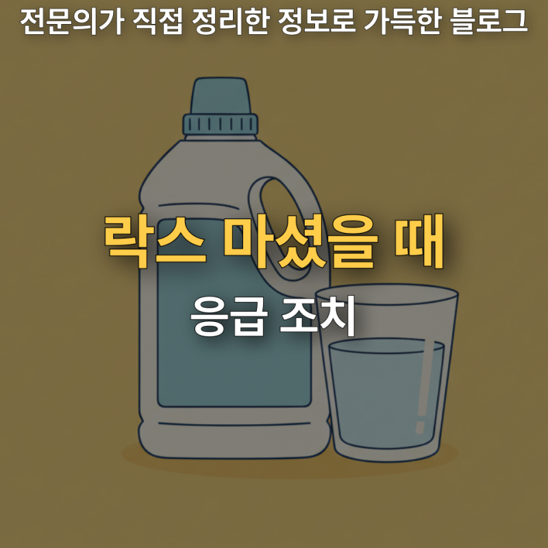 『락스 마셨을 때의 대처법과 하면 안 되는 행동들』 - 응급조치 차아염소산