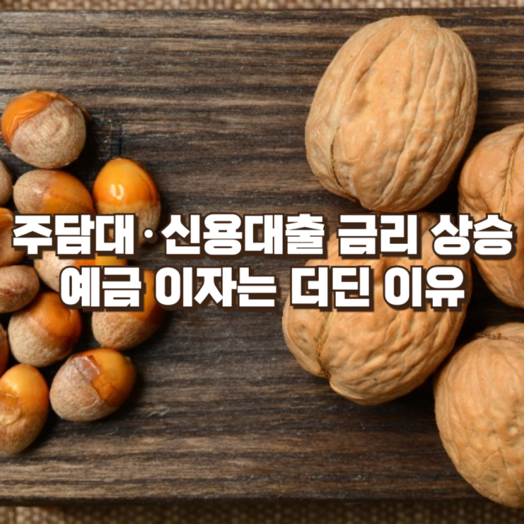  주담대·신용대출 금리 상승, 가계 부담은 커지고 예금 이자는 더딘 이유