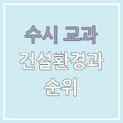 2026 수시 학생부 교과 전형 건설환경공학과, 토목공학과 모집 인원, 경쟁률 | 2025 순위, 커트라인, 예비번호