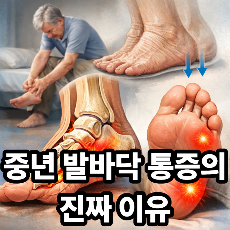  나이 들수록 발바닥 통증이 늘어나는 이유  중년 이후 더 아픈 진짜 원인