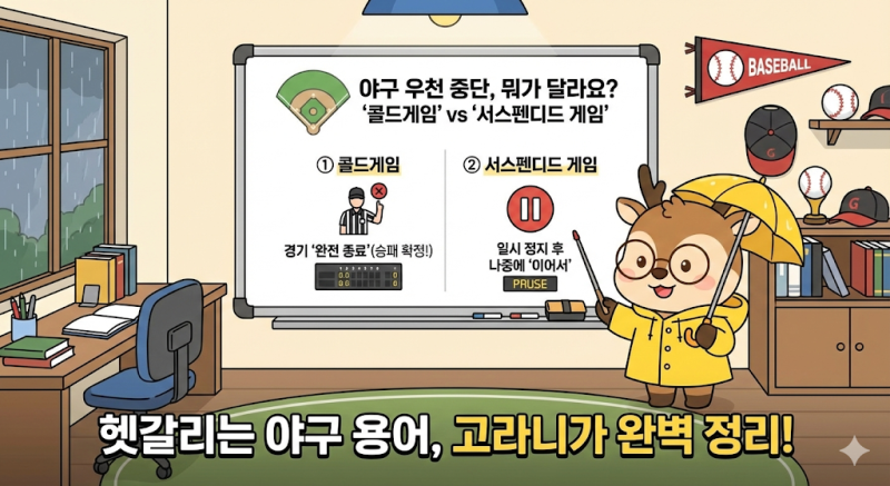 콜드게임, 서스펜디드 게임 뜻과 차이점