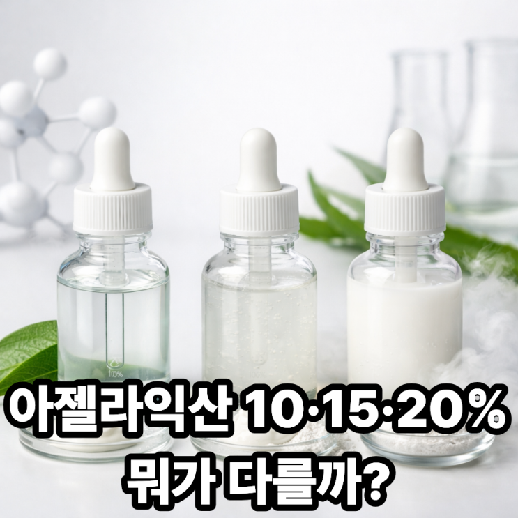  아젤라익산 농도별 차이점 총정리｜10%·15%·20% 효과와 사용 기준