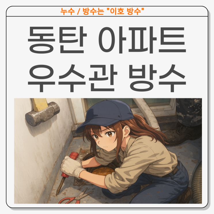  동탄 아파트누수 영천동 우수관 방수공사 업체 추천