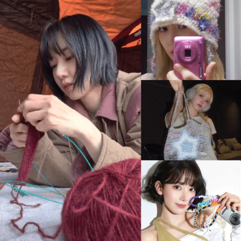 LE SSERAFIM サクラの編み物帽子、手編みバッグ、KKUROCHETの意味、芸能人の趣味