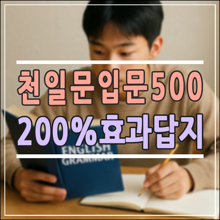  [천일문 입문] 중등 영어 기초, 500문장으로 독해 끝내는 법 (답지 포함)
