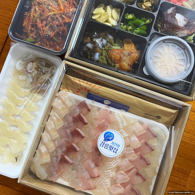 고성 가진항 맛집 가진항회센터 3호집 활어회 포장 후기 / 강릉횟집