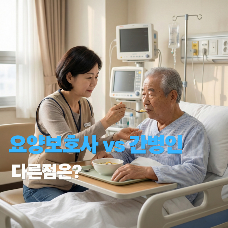  간병인자격증, 요양보호사 뭐가 다른가요? (자격증 비용과 취업차이)