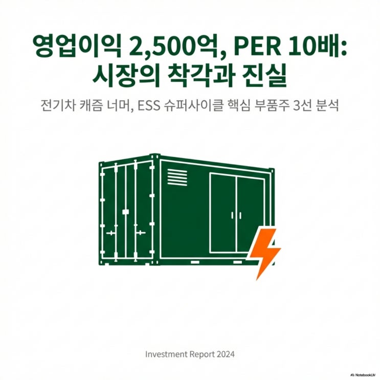  영업이익 2,500억 찍는데 PER 10배? ESS 부품주, 시장의 착각과 진실