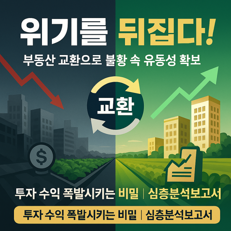  위기를 뒤집다! 부동산 교환으로 불황 속 유동성 확보, 투자 수익 폭발시키는 비밀!심층분석보고서"
