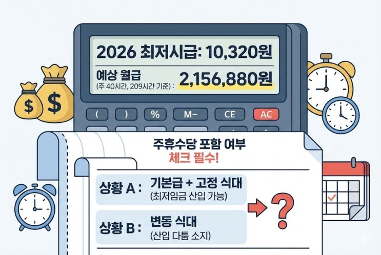  최저시급 식대 계산법, 수습 중에도 식비 받나요?