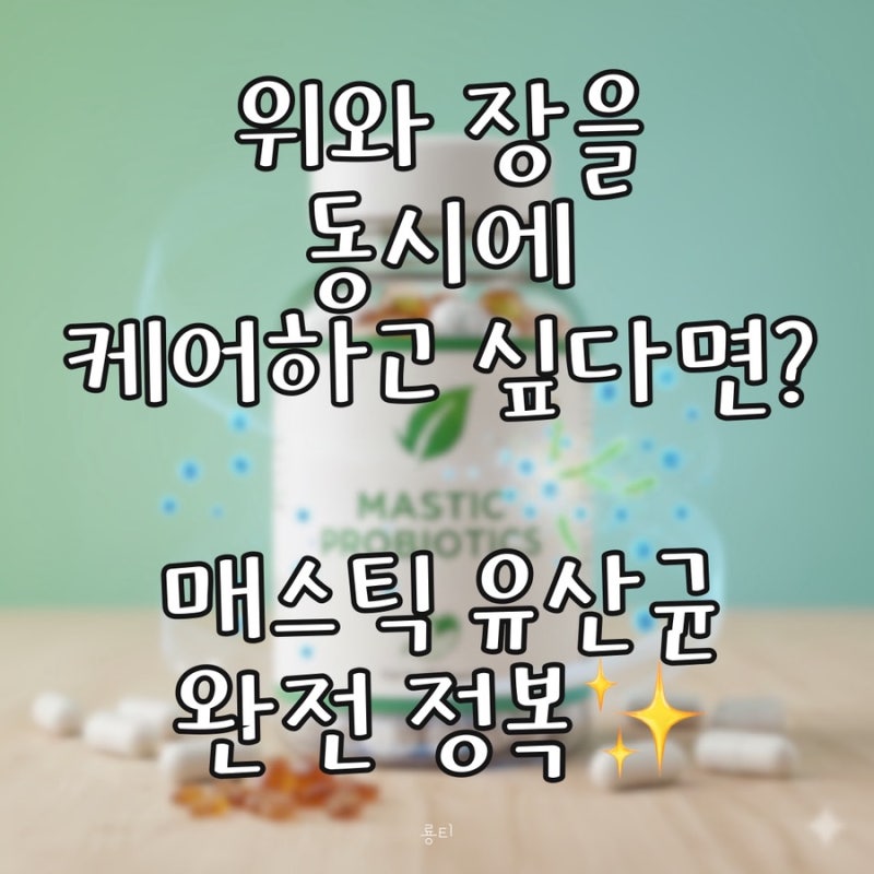 속 편한 하루의 시작, 매스틱 유산균 완전 정복! (ft.제품추천)