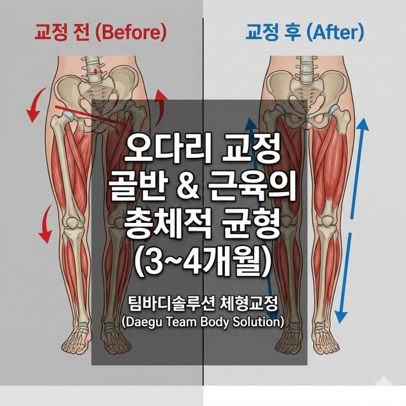 대구 오다리 교정, 3~4개월이면 충분합니다! 팀바디솔루션 체형교정