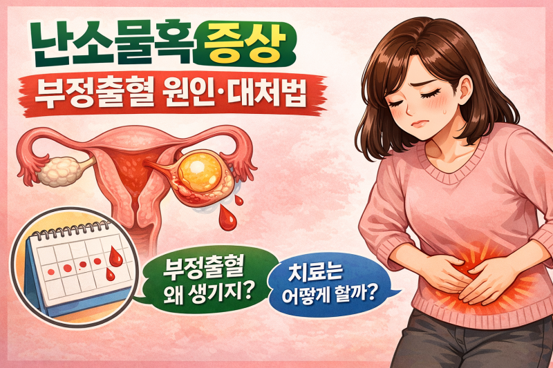 난소물혹 증상 총정리 부정출혈이 나타나는 이유와 대처법