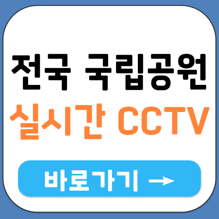  전국 국립 공원 실시간 cctv 웹캠 온라인 라이브 영상 보기 확인 보는 사이트 주소
