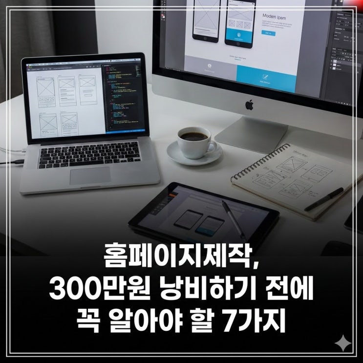  홈페이지제작, 300만원 낭비하기 전에 꼭 알아야 할 7가지