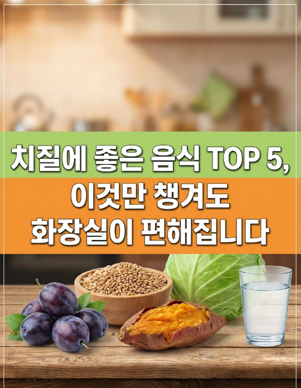 치질에 좋은 음식 TOP 5 이것만 챙겨도 화장실이 훨씬 편해집니다 (2026 기준 정리)