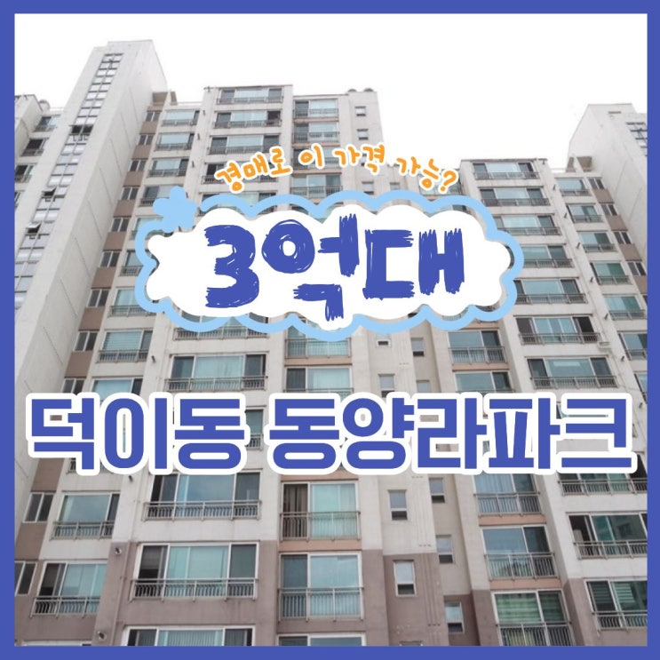  덕이동 동양라파크, 전세가 보다 낮은 경매 입찰가