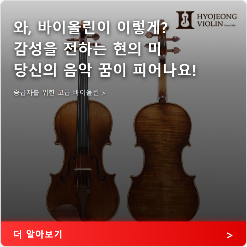 효정 바이올린 HV-700 도미넌트현으로 중급자도 만족하는 고급형 선택!