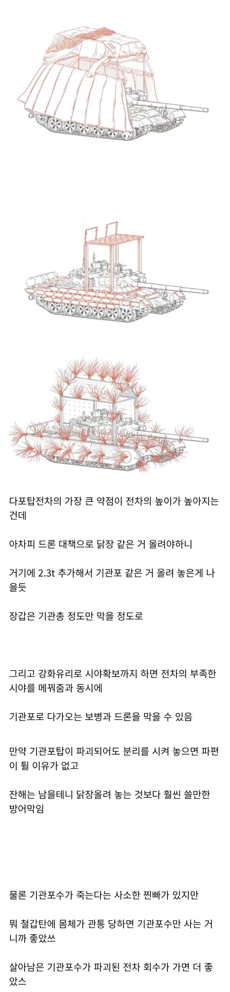  드론 때문에 전차에 기관포탑 생길듯.jpg