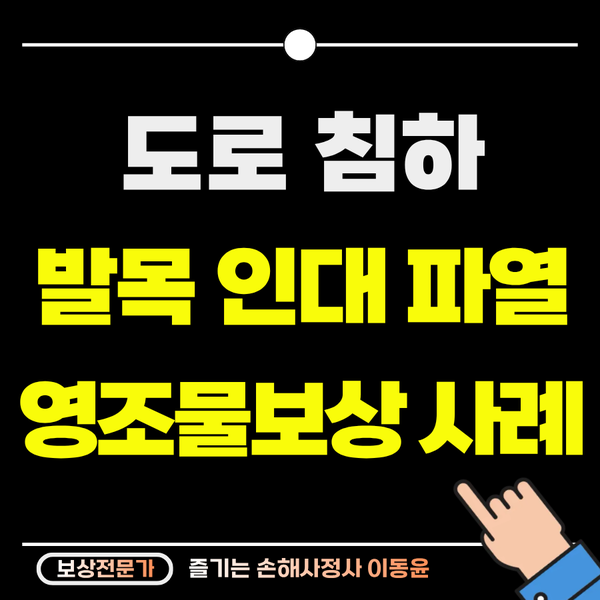  도로 침하로 발목 인대 파열, 영조물 보상 사례