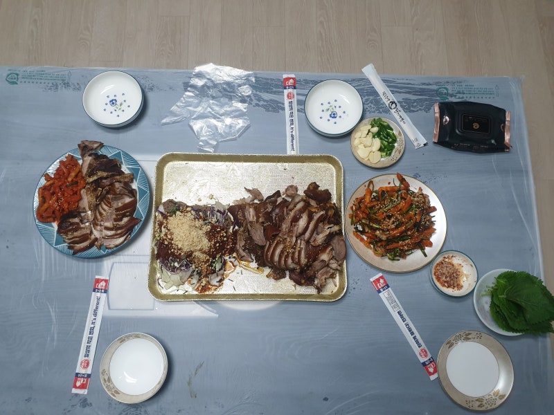 집에서 족발,굴무침,막국수 만들기(황금레시피)