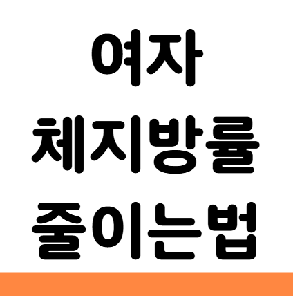  여자 체지방률 줄이는 방법 영양제 식단 음식
