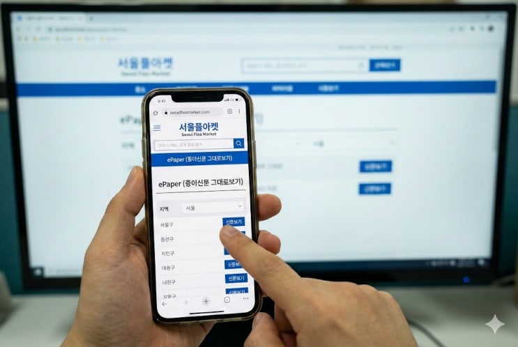  서울 벼룩시장 구인구직 종이신문 보기, 오늘 날짜 확인법