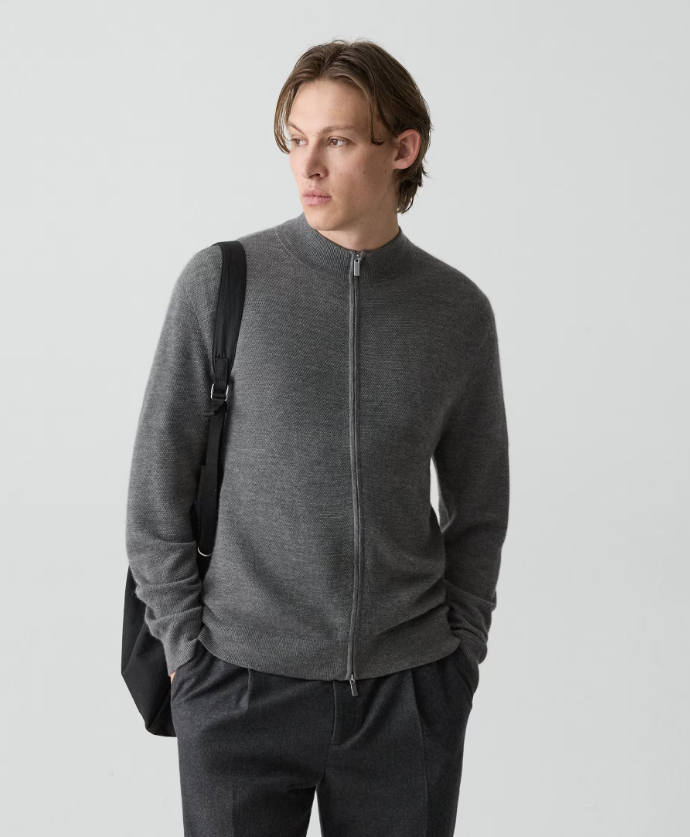 23만원!!! 샘플 세일!!! 띠어리 남자 집업 가디건 THEORY FULL-ZIP CARDIGAN IN CASHMERE / P0988704