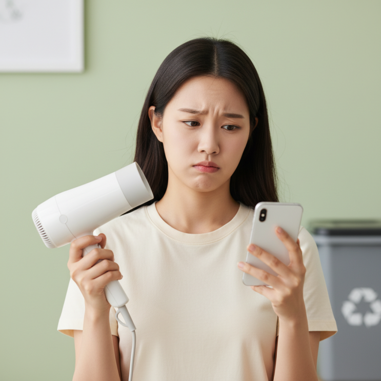  헤어드라이기 버리는법 소형가전 재활용 폐가전 무료 분리 수거 버리기