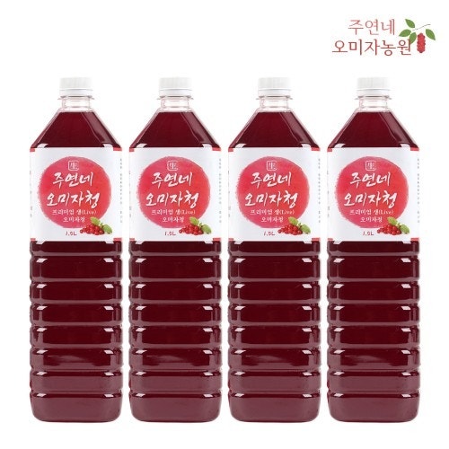 인제 생 오미자청 원액 엑기스 진액 즙 1.5L 4병