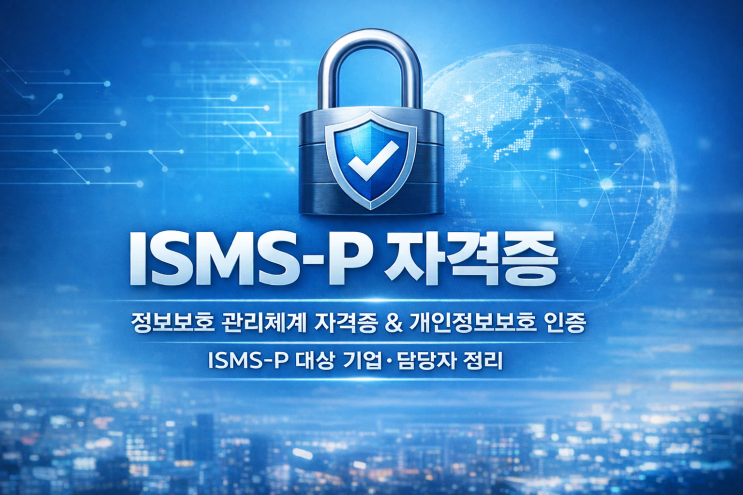  ISMS-P 자격증 및 인증 ㅣ 정보보호 관리체계 정리