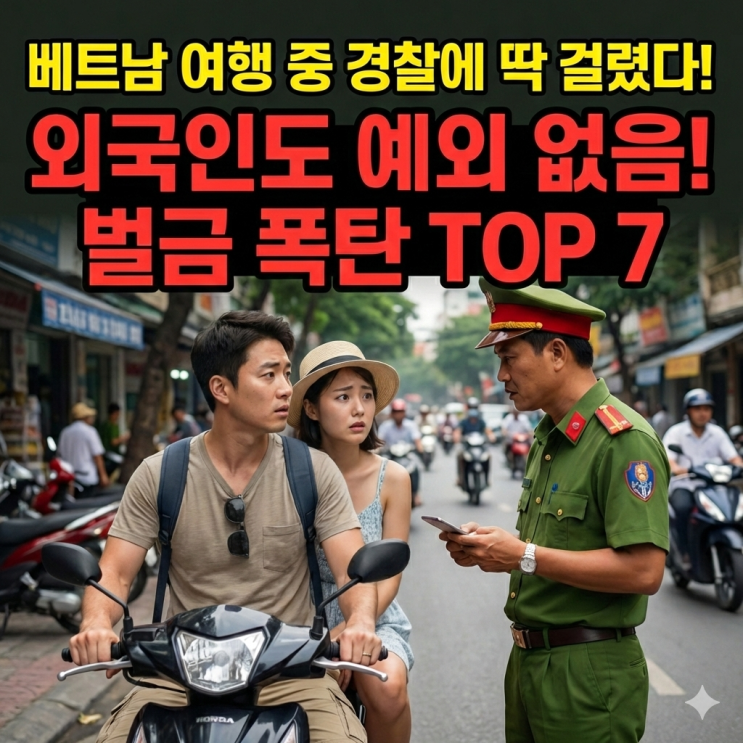  베트남 여행 중 경찰에 걸리는 행동 TOP 7 (외국인도 바로 벌금·압수됩니다)