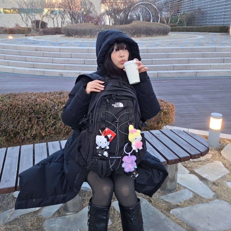노스페이스 화이트라벨 일렉트론 신학기백팩으로 대용량 백팩 코디 완성 했어요!