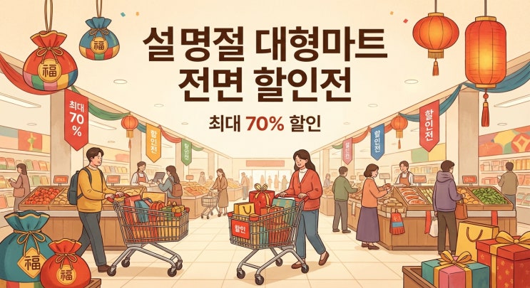  설 앞두고 대형마트 전면 할인전｜설 명절 대형마트 할인 총정리