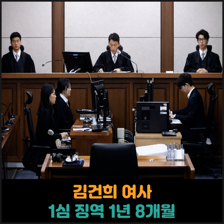  김건희 여사 1심 징역 1년 8개월 선고