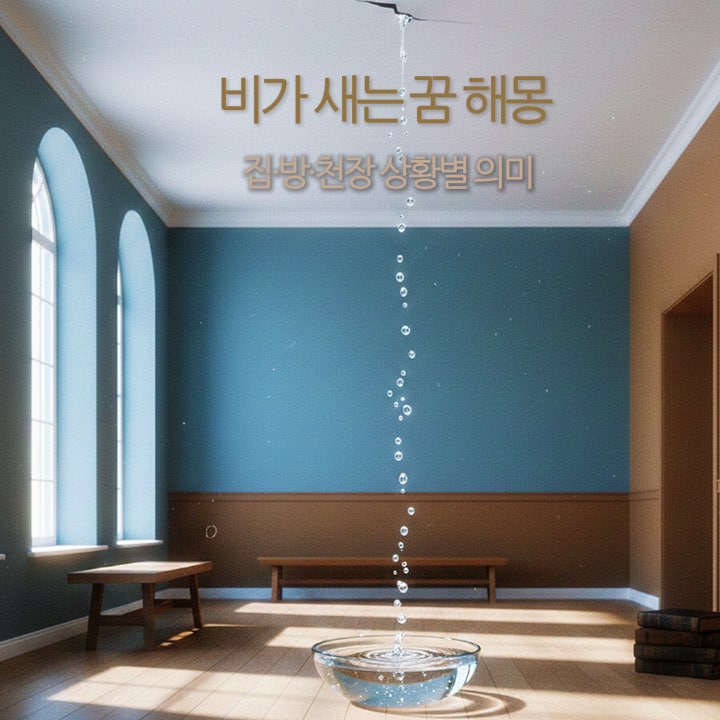 비가 새는 꿈 해몽-집·방·천장 상황별 의미